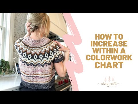 How to increase in knitting within a colorwork chart